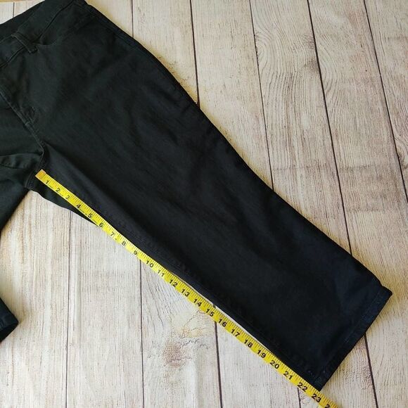 NYDJ Marilyn crop jeans black denim sz 14 - Picture 5 of 10